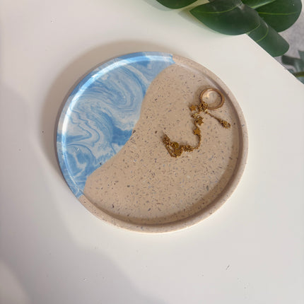 Edged Circle Tray - Beach Theme