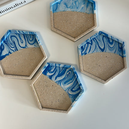 Hexagon Coasters - Beach Theme
