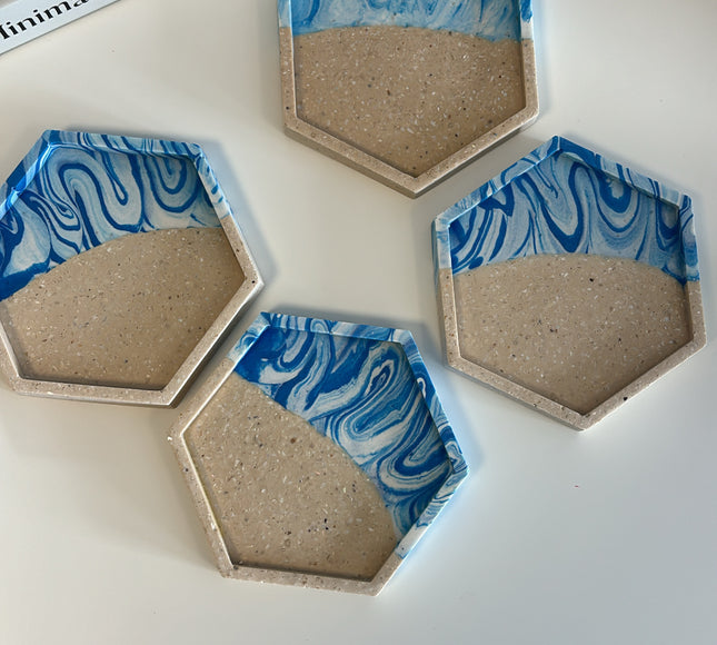 Hexagon Coasters - Beach Theme