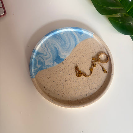 Edged Circle Tray - Beach Theme