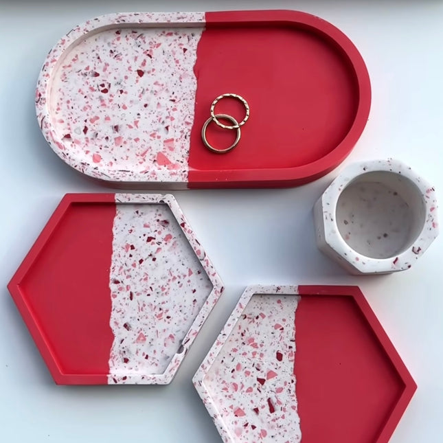 4 Piece Set - Red Split