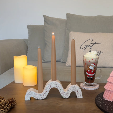 Wavy Candlestick - Terrazzo