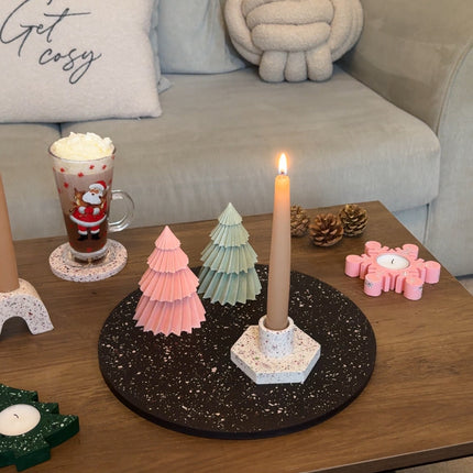 Hexagon Taper Candle Holder