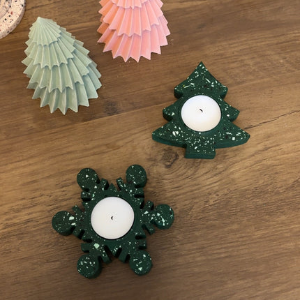 Set of 2 Christmas Tealight Holders