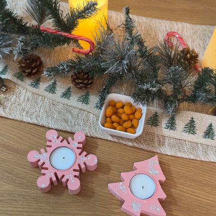 Set of 2 Christmas Tealight Holders