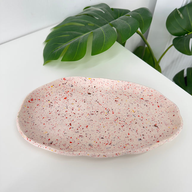 Autumn Terrazzo Oval Tray