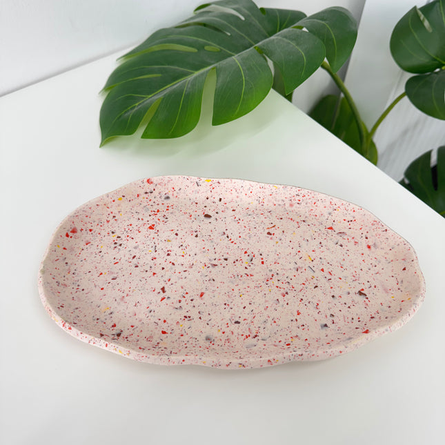 Autumn Terrazzo Oval Tray