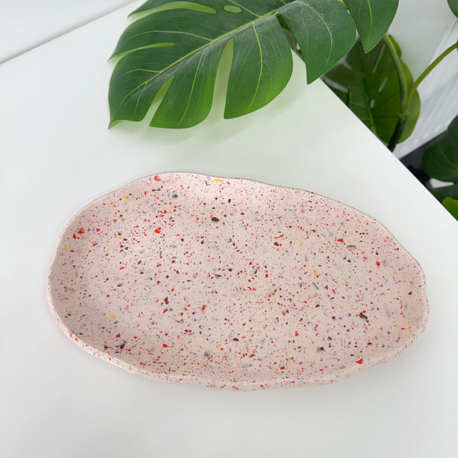 Autumn Terrazzo Oval Tray