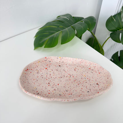 Autumn Terrazzo Oval Tray