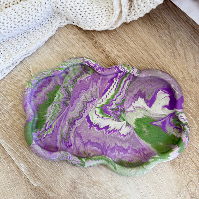 Omorfa tray - Purple & Sage Marble