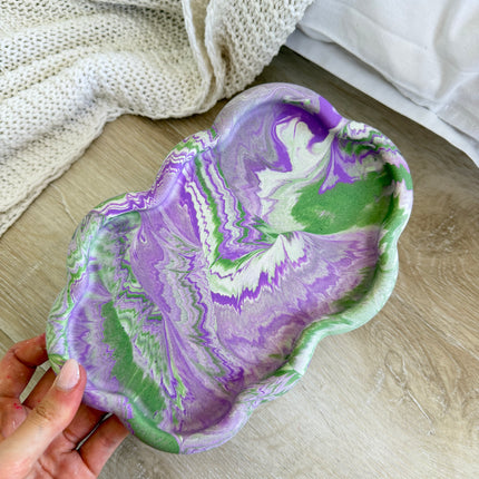 Omorfa tray - Purple & Sage Marble
