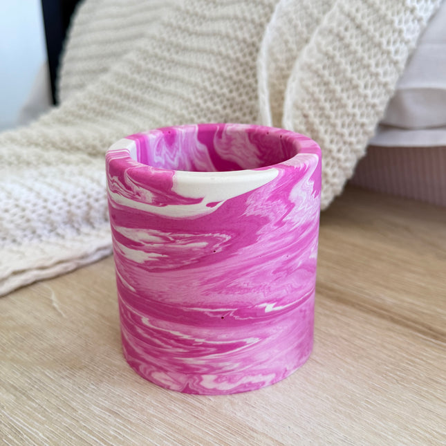 Large Pot - Pink Marble