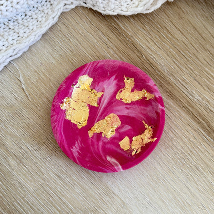 Trinket Bowl - Pink Marble with Gold Flakes