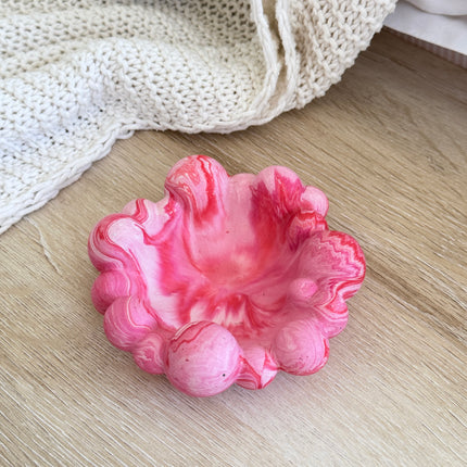 Bubble Bowl - Pink & Red Marble