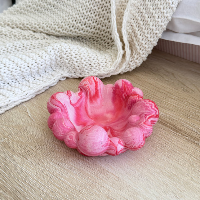 Bubble Bowl - Pink & Red Marble