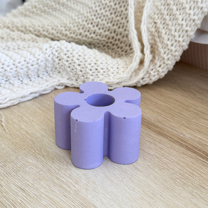 Flower Taper Candle Holder - Lilac