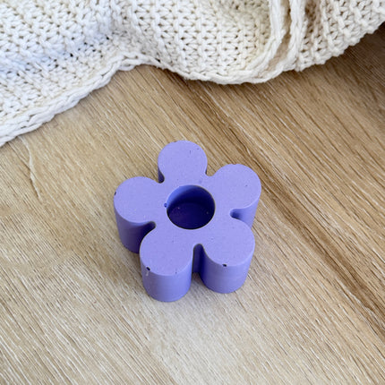 Flower Taper Candle Holder - Lilac