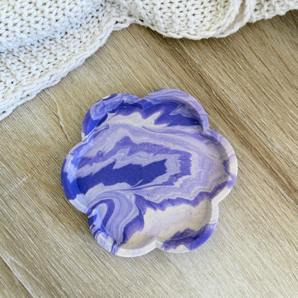 Flower Trinket Dish - Lilac Marble