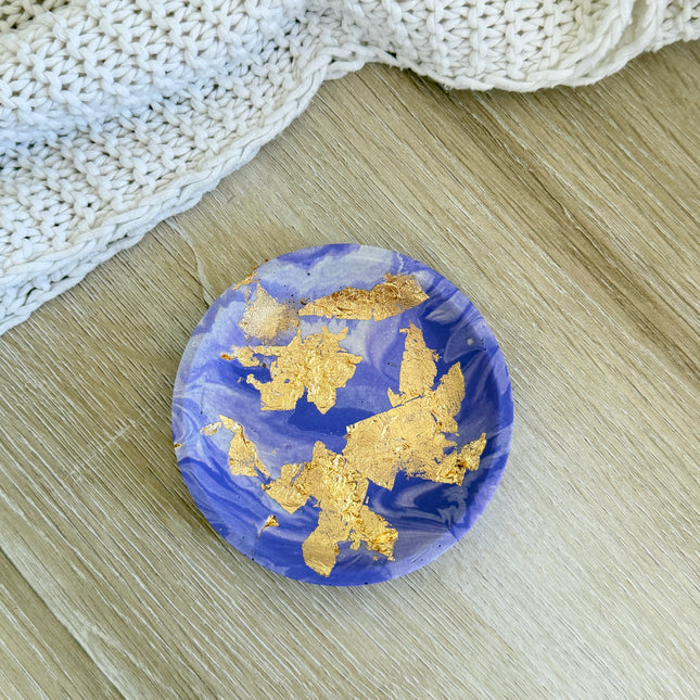 Trinket Bowl - Lilac Marble with Gold Flakes