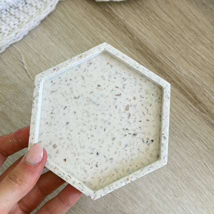 Hexagon Coaster - Mother of Pearl