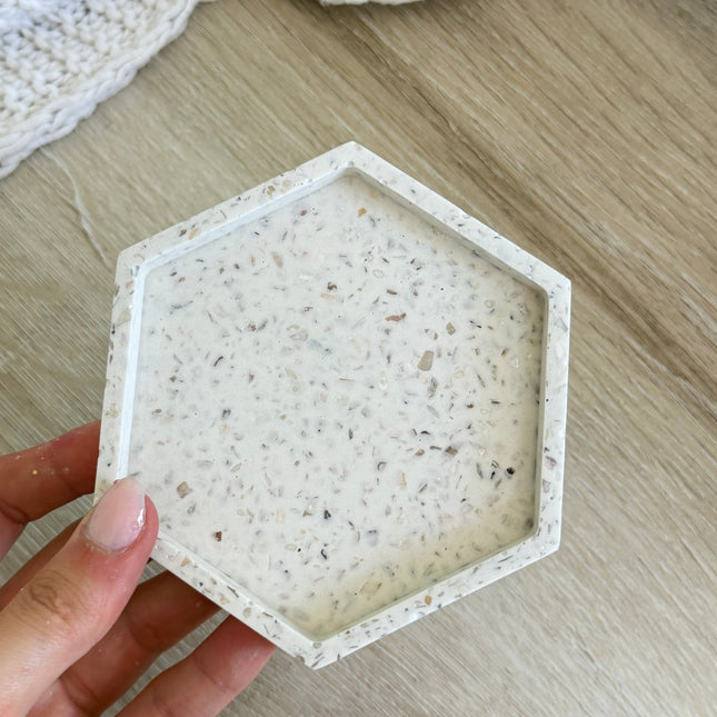 Hexagon Coaster - Mother of Pearl