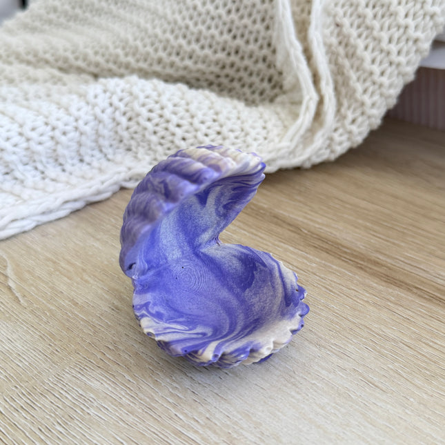 Clam Shell Ring Holder - Lilac Marble