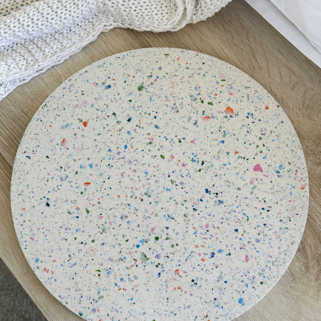 XL Circle Tray - Pastel Terrazzo