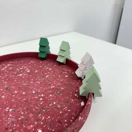 XL Edged Circle Tray