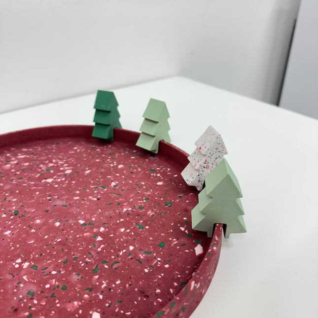 XL Edged Circle Tray