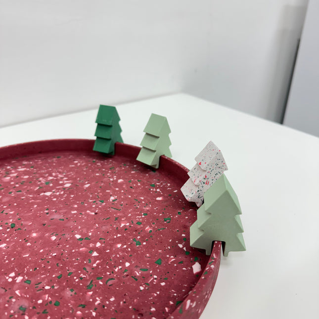 XL Edged Circle Tray