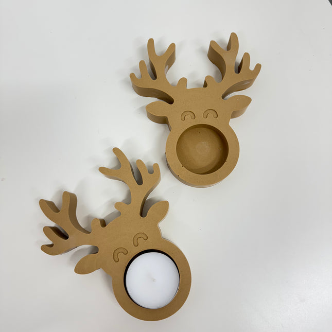 Set of 2 Rudolph Tealight Holders
