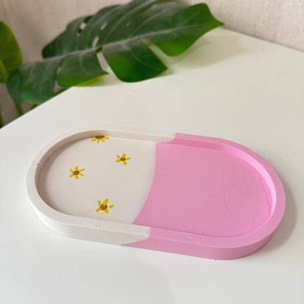 Jewellery Tray - Pink Split (Sunflowers)