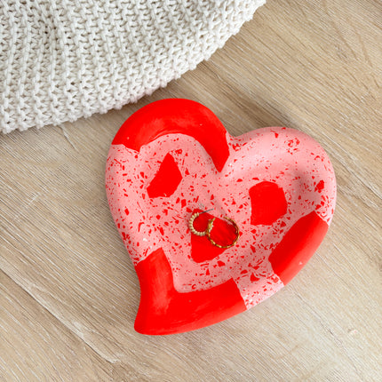 Chunky Valentines Heart Jewellery Tray