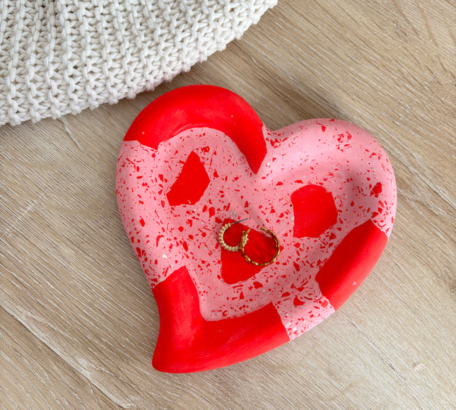 Chunky Valentines Heart Jewellery Tray