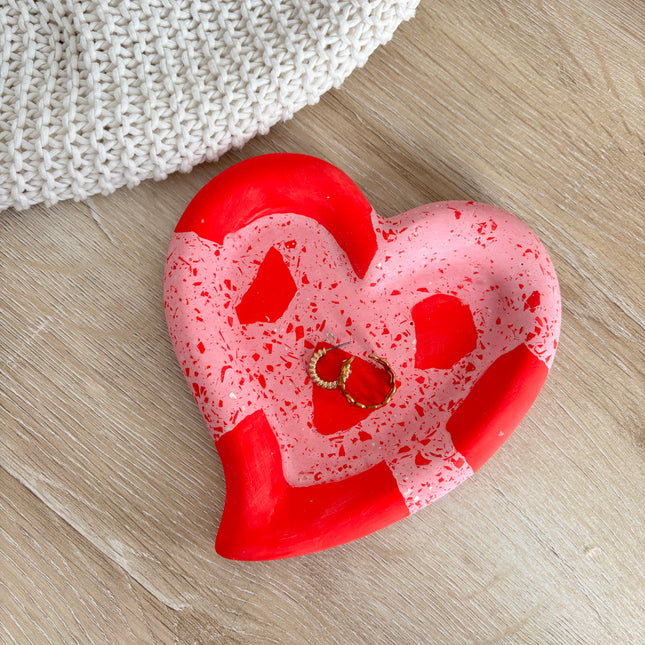 Chunky Valentines Heart Jewellery Tray