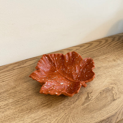 Autumn Leaf Trinket with Mother of Pearl