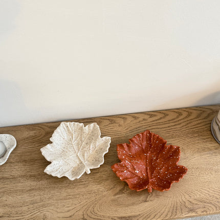 Autumn Leaf Trinket with Mother of Pearl