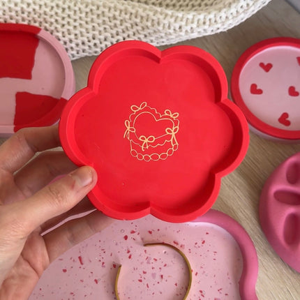 Flower Trinket Dish - Bow Cake