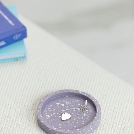 Trinket Dish - Lilac & White