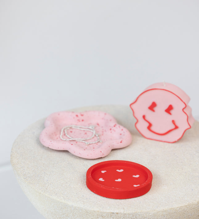 Trinket Dish - Red & Pink Hearts